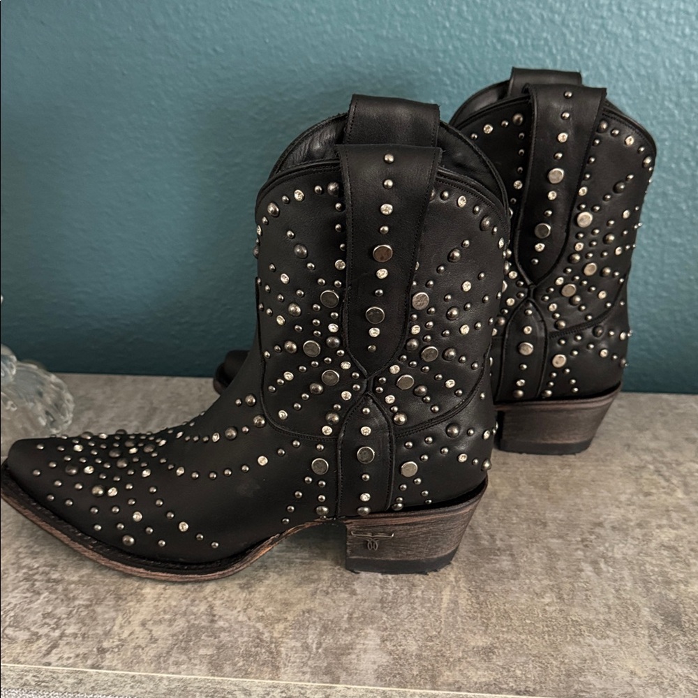 LANE Studded Leather Booties - Picture 4 of 9